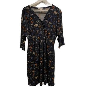 H&M Women’s Floral Long Sleeve Button Down Shirt